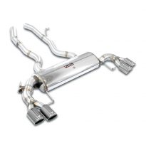 Rear exhaust "Gun Metal Grey" Right OO90 - Left OO90 con válvula Sistema 100% de acero inoxidable - Kit de silenciador trasero p