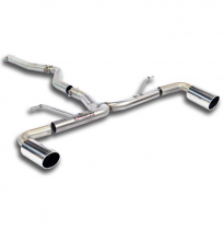 Tubo De Conexión + Tubos Traseros Derecho-Izquierdo O90 (Anula Silencioso)  - Bmw F30 / F31 (Sedan-Touring) 316d (N47 116 Cv) 20