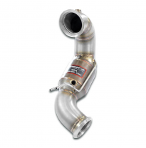 Downpipe + catalizador metalico 100CPSI Tubo de escape descendente Ø90 mm 100% acero inoxidable - Elimina el catalizador + filtr