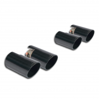 Colas De Escape Derecha-Izquierda Oo100 &quot;Negras&quot; - Alfa Romeo Giulia Quadrifoglio 2.9i V6 Bi-Turbo (510 Cv) 2016 -&gt; (With Valve)