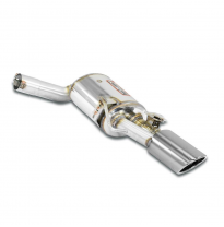 Silencioso trasero derecho 150x105 con válvula Sistema "Cat.-Back" 100% de acero inoxidable, sobredimensionado Ø90 mm - Solo kit