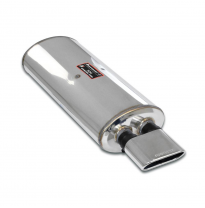 Rear exhaust Hartge flat oval tail pipe 140x65(straight exit) Sistema 100% de acero inoxidable, 2 x Ø50 mm - Solo kit completo B