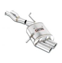 Connecting pipe + rear exhaust OO 80 "Power Loop" Sistema "Cat.-back" 100% de acero inoxidable. Solo kit completo. BMW E46 325ti