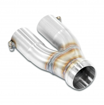 Tubo conexión "Y-Pipe" Sistema 100% de acero inoxidable, 2 x Ø70 mm para "Cat.-Back" OEM - Solo kit completo MERCEDES W209 CLK D