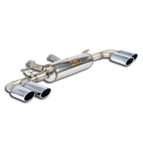 Silencioso trasero Derecho-Izquierdo 4 salidas 100x75 Sistema 100% Acero Inox "Twin pipe Design" tamaño grande , con valvula 2 x