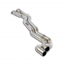 Tubo central Derecho-Izquierdo + "H-Pipe" Sistema 100% Acero Inox , 2 x Ø63,5mm BMW E46 M3 GTR "Strassenversion" (Para S62 5.0L