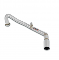 Tubo trasero O60 (Anula silencioso)  Sistema 100% de acero inoxidable - Para colector OEM ALFA ROMEO Giulia 1.3 Ti / Super 1964