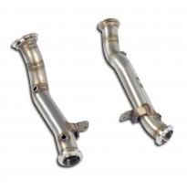 Downpipe kit Derecho-Izquierdo (Reemplaza catalizador) Sistema 100% de acero inoxidable, sobredimensionado 2 x Ø65 mm -> 2 x Ø60
