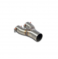 Tubo conexión "Y-Pipe" (2->1) Sistema "Cat.-back" 100% Acero Inox Twin Pipe para silenciosos traseros OEM Solo sistema completo