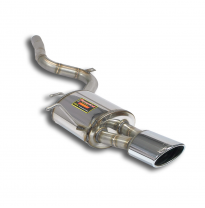 Escape trasero izquierdo 145x95 Sistema 100% de acero inoxidable, 2 x Ø60 mm - Solo kit completo MERCEDES T251 R 280 - R 300 CDi