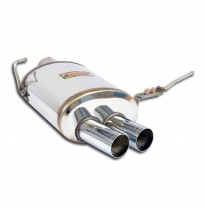 silencioso Trasero  "Racing" OO80 Sistema 100% de acero inoxidable 2 x Ø65 mm -> 1 x Ø80 mm - Solo kit completo BMW Z4 Roadster