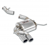 Silencioso Trasero OO80 Sistema 100% Acero Inox, Oversize 2 x Ø60mm -> 1 x Ø76mm - Solo kit completo BMW E87 - Todos los modelos