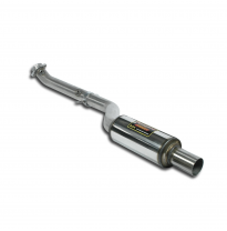 Downpipe Derecho + Silencioso delantero Sistema 100% Acero Inox, Oversize 2 x Ø65mm -> 2 x Ø60mm -> 1 x Ø76mm - Solo kit complet
