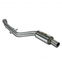 Downpipe Izquierdo + Silencioso delantero Sistema 100% Acero Inox, Oversize 2 x Ø65mm -> 2 x Ø60mm -> 1 x Ø76mm - Solo kit compl