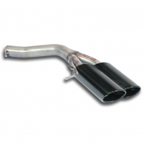Tubo trasero derecho 100x75 "Gun Metal Grey" (Anula silencioso) Sistema de escape Catback 100% acero inoxidable, sobredimensiona