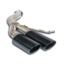 Tubo trasero izquierdo 100x75 "Gun Metal Grey" (Anula silencioso) Sistema de escape Catback 100% acero inoxidable, sobredimensio
