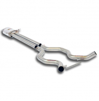 Silencioso central + Tubo conexión Derecho-Izquierdo Sistema 100% Acero Inox tamaño grande 2 x Ø65mm RANGE ROVER L405 5.0i V8 Su