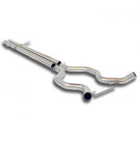 H-Pipe + tubos de conexión Derecho-Izquierdo Sistema 100% Acero Inox tamaño grande 2 x Ø65mm RANGE ROVER L405 5.0i V8 Supercharg