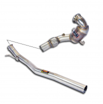 Kit turbo downpipe + catalizador metalico WRC 100 CPSI para silencio central OEM ALTERNATIVA:Downpipe kit para sistema silencios