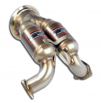 Downpipe + catalizador metálico (Left Hand Drive / Right Hand Drive) Sistema 100% de acero inoxidable, tamaño extragrande 2 x Ø6