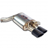Escape trasero derecho 100x75 "Gris metalizado" con válvula Sistema Catback 100% Acero Inox tamaño grande 2 x Ø65mm AUDI A7 S7 F