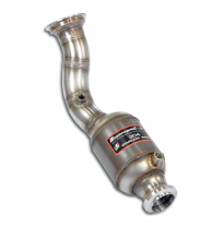 Downpipe izquierdo + catalizador metalico Sistema 100% de acero inoxidable, sobredimensionado 2 x Ø65 mm -> 2 x Ø60 mm - (Volant