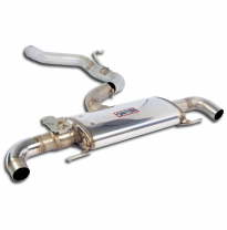 Silencioso trasero con válvula Sistema de escape doble de acero inoxidable 100%, sobredimensionado: 1 x Ø80 mm - 2 x Ø54 mm -