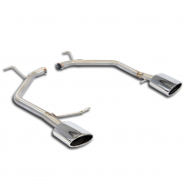 Rear pipes Right 145x95 - Left 145x95(Muffler delete) Sistema "Cat.-back" 100% de acero inoxidable - Solo kit completo - -Tenga