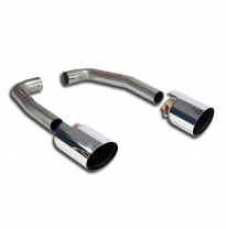 Kit colas de escape Derecha-Izquierda "Race"  O100 Sistema de escape trasero 100% acero inoxidable - tubo recto con salidas dere