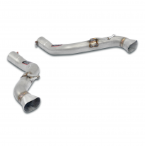 Tubo trasero derecho - izquierdo (eliminación del silenciador) Para difusor OEM Sistema "Cat.-back" 100% de acero inoxidable - S