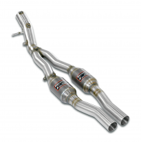 Kit tubos delanteros Derecho-Izquierdo con catalizador metalico Sistema de doble tubo 100% acero inoxidable, sobredimensionado: