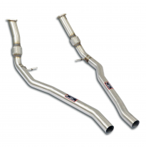 Kit tubos delanteros Derecho-Izquierdo Sistema 100% Acero Inox 2 x Ø70mm PORSCHE 536 CAYENNE SUV Turbo 4.0L V8 (550 CV) 2018 ->