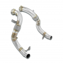Kit de tubo de escape turbo derecho - izquierdo (reemplaza el convertidor catalítico) Compatible con el sistema "Cat.-Back" de s