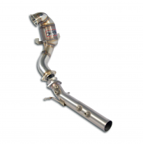 Kit de tubo de escape turbo + convertidor catalítico metálico WRC 100 CPSI (elimina el filtro de partículas de gasolina) Sistema
