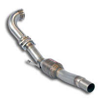 Turbo downpipe kit + catalizador metalico 200 CPSI Sistema 100% de acero inoxidable, tamaño extragrande Ø76 mm -> Ø70 mm -> Ø65