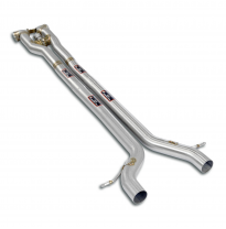 H-Pipe Mid Section con válvula Sistema de escape trasero "Cat.-back" 100% de acero inoxidable, 2 x Ø70 mm - Todos los modelos, E