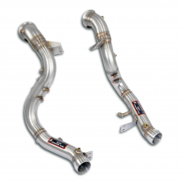 Kit de tubo de bajada derecho + izquierdo. Elimina los catalizadores primario y secundario. Sistema 100% de acero inoxidable 2 x
