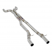 Tubo central derecho-izquierdo + "X-Pipe" Sistema 100% de acero inoxidable, tamaño extragrande 2 x Ø60 mm JAGUAR XKR Coupè / Cab