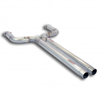 Tubos centrales Derecho-Izquierdo "H-Pipe" Silenciador central 100% acero inoxidable, sobredimensionado 2 x Ø70 mm - Para la sec