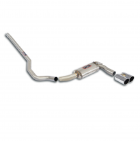 Silencioso trasero OO80 Sistema "Cat.-back" 100% de acero inoxidable, tamaño extragrande Ø57 mm FIAT 500X 1.3T 4x4 (USA Model -