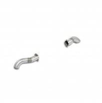 Connecting pipe kit Right + Left   Sistema "Racing" 100% acero inoxidable, 2 x Ø70 mm - Para tubos de escape OEM - Solo kit comp