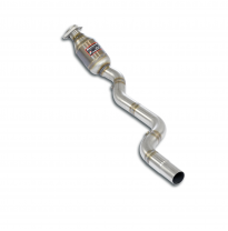Tubo de bajada derecho + catalizador metálico Sistema 100% de acero inoxidable, sobredimensionado 2 x Ø65 mm, para el silenciado