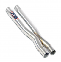 Tubo frontal en forma de "X" (elimina el catalizador secundario) Sistema 100% de acero inoxidable - Sobredimensionado 2 x Ø63,5