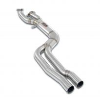 Tubo frontal en forma de "J" - sin resonancia Sistema "J-Pipe" para silenciador trasero Stock / M Performance - (Sección transve