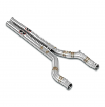 Kit de tubos centrales Derecha - Izquierda Sistema 100% de acero inoxidable, sobredimensionado 2 x Ø65 mm, para el silenciador t
