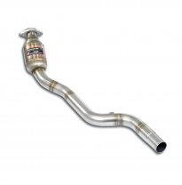 Tubo de escape izquierdo + catalizador metálico Sistema 100% de acero inoxidable, sobredimensionado 2 x Ø60 mm, para el silencia