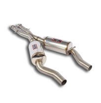 Silencioso central "X-Pipe"   Sistema de escape trasero "Cat.-back" 100% de acero inoxidable, 4 salidas - Sobredimensionado 2 x
