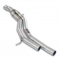 Centre pipe "Y-Pipe"  Sistema de escape "Cat.back" 100% de acero inoxidable (para difusor "SQ8") - Solo kit completo AUDI Q8 55