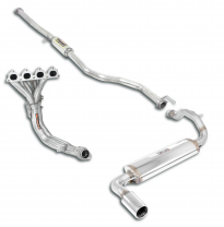 Paquete deportivo Ø60, Sistema completo Sistema completo 100% de acero inoxidable HONDA CIVIC 3d. 1.6i 16v (109 CV) Kat '87 -> '