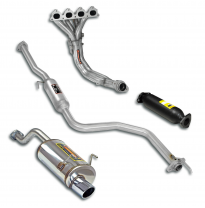 Paquete deportivo Ø50, Sistema completo Sistema completo 100% de acero inoxidable HONDA CIVIC 3d. 1.3i / 1.5i / 1.6i '92 -> '95